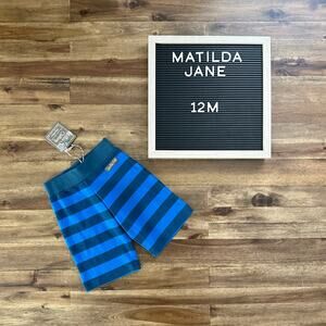 NWT Matilda Jane It's A Wonderful Parade Violets Are Blue Striped Straightees